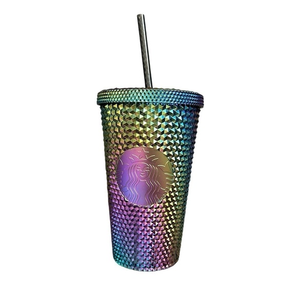 NEW Starbucks Oil Slick Purple Studded Tumbler - Picture 1 of 7